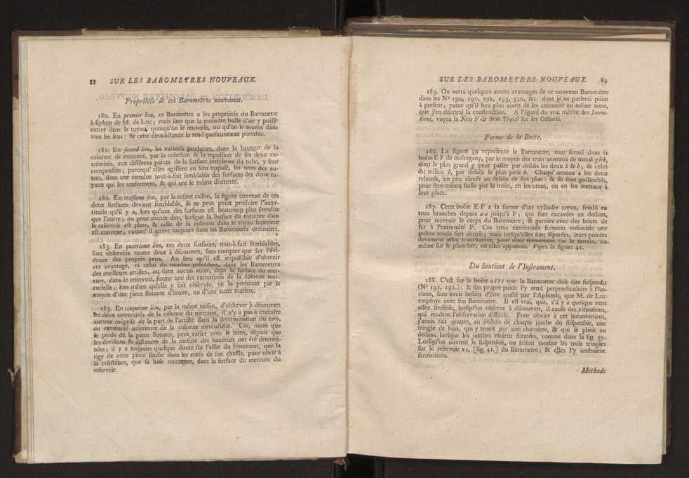 Description et usages des nouveaux barometres, pour msurer la hauteur des montagnes et la profondeur des mines, appartenants aux collections d'instrumens d'astronomie et de physique, faits  Londres en 1778 et 1779, par ordre de la cour d'Espagne, avec un prcis des barometres  grande chelle, et d'un mtorographe constant 6