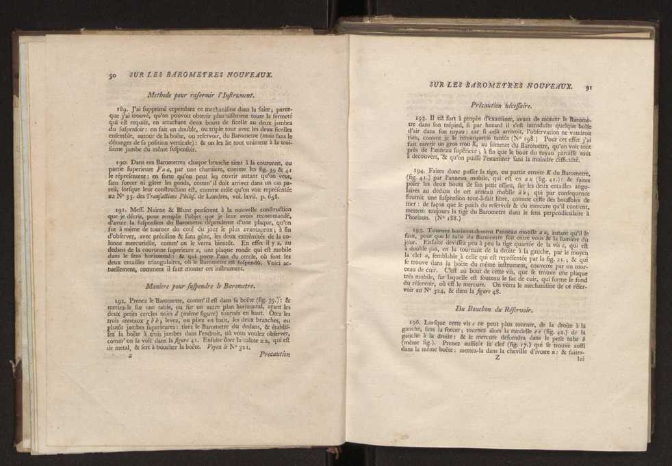 Description et usages des nouveaux barometres, pour msurer la hauteur des montagnes et la profondeur des mines, appartenants aux collections d'instrumens d'astronomie et de physique, faits  Londres en 1778 et 1779, par ordre de la cour d'Espagne, avec un prcis des barometres  grande chelle, et d'un mtorographe constant 7