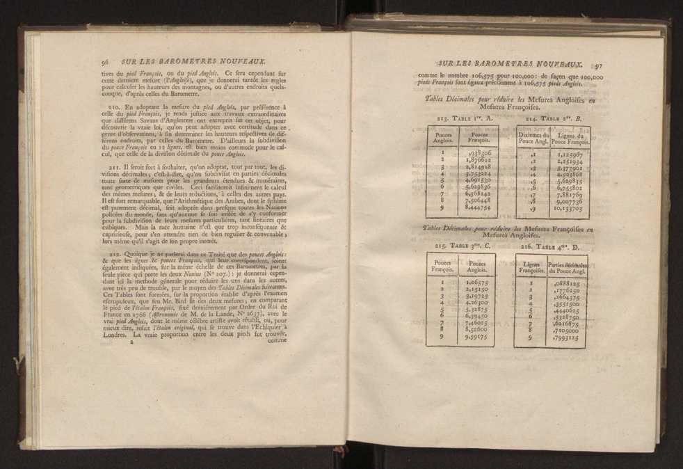 Description et usages des nouveaux barometres, pour msurer la hauteur des montagnes et la profondeur des mines, appartenants aux collections d'instrumens d'astronomie et de physique, faits  Londres en 1778 et 1779, par ordre de la cour d'Espagne, avec un prcis des barometres  grande chelle, et d'un mtorographe constant 10