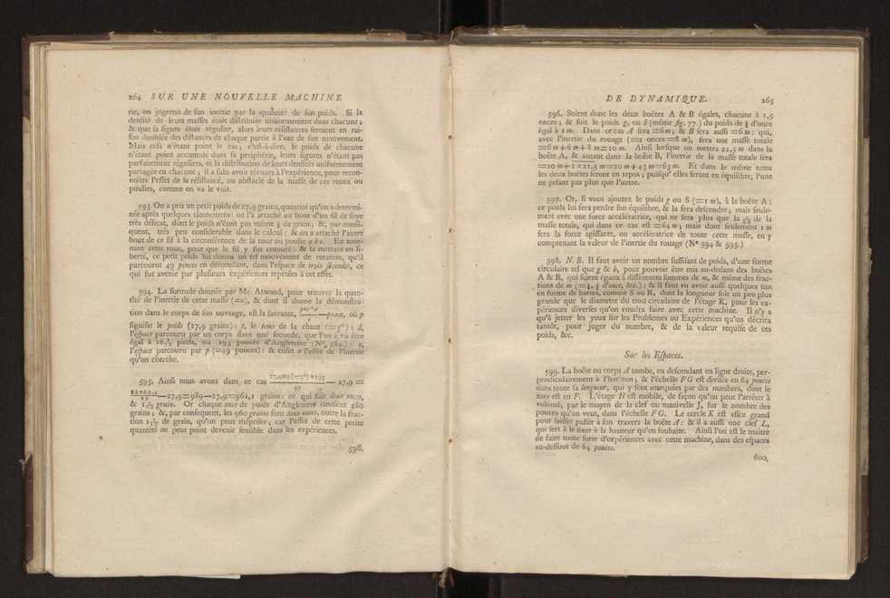 Description d'une machine nouvelle de dynamique, invente par Mr. G. Atwood... on rend trs aisment sensibles les loix du mouvement des corps en ligne droite, et en rotation, les velocits communiques par le choc des corps elastiques et non-elastiques, la resistance des fluides, etc. : avec un prcis des expriences rlatives  la premiere espece de mouvement, et la maniere de les executer, etc., dans une lettre adresse  Monsieur Volta 6