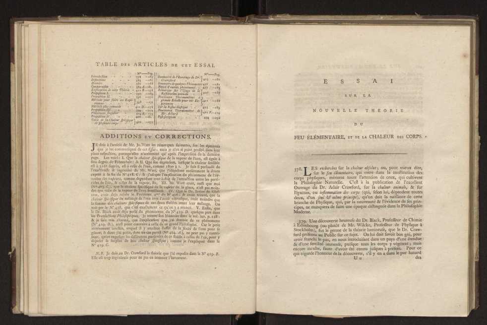Essai sur la nouvelle thorie du feu lmentaire, et de la chaleur des corps : avec la description des nouveaux thermometres, destins particulierement aux observations sur ce sujet 4