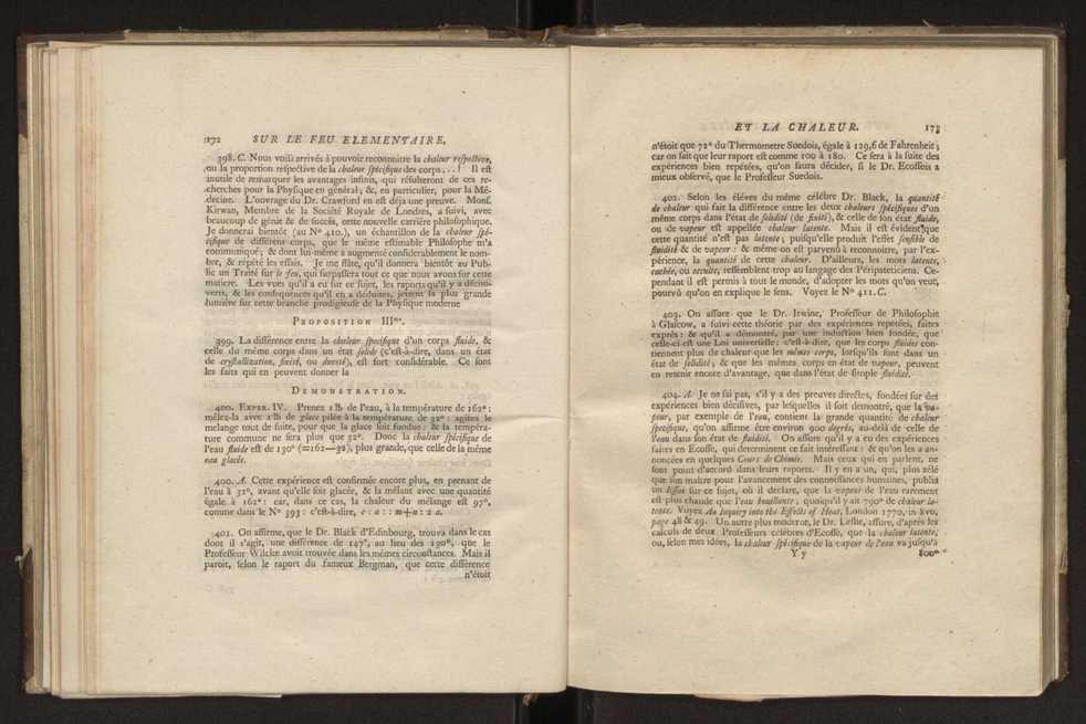 Essai sur la nouvelle thorie du feu lmentaire, et de la chaleur des corps : avec la description des nouveaux thermometres, destins particulierement aux observations sur ce sujet 8