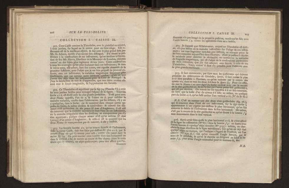 Notice des instrumens d'astronomie, de godesie, de physique, etc. : faits dernierement  Londres, par ordre de la cour d'Espagne, avec le prcis de leur construction, qualits, et perfectionemens nouveaux 20