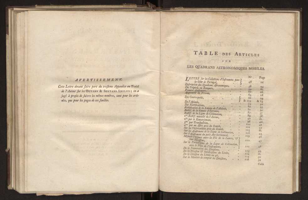 Description et usages des instrumens d'astronomie et de physique, faits  Londres, par ordre de la cour de Portugal en 1778, adresse dans une lettre  son excellence M. Louis Pinto de Souza Coutinho 2