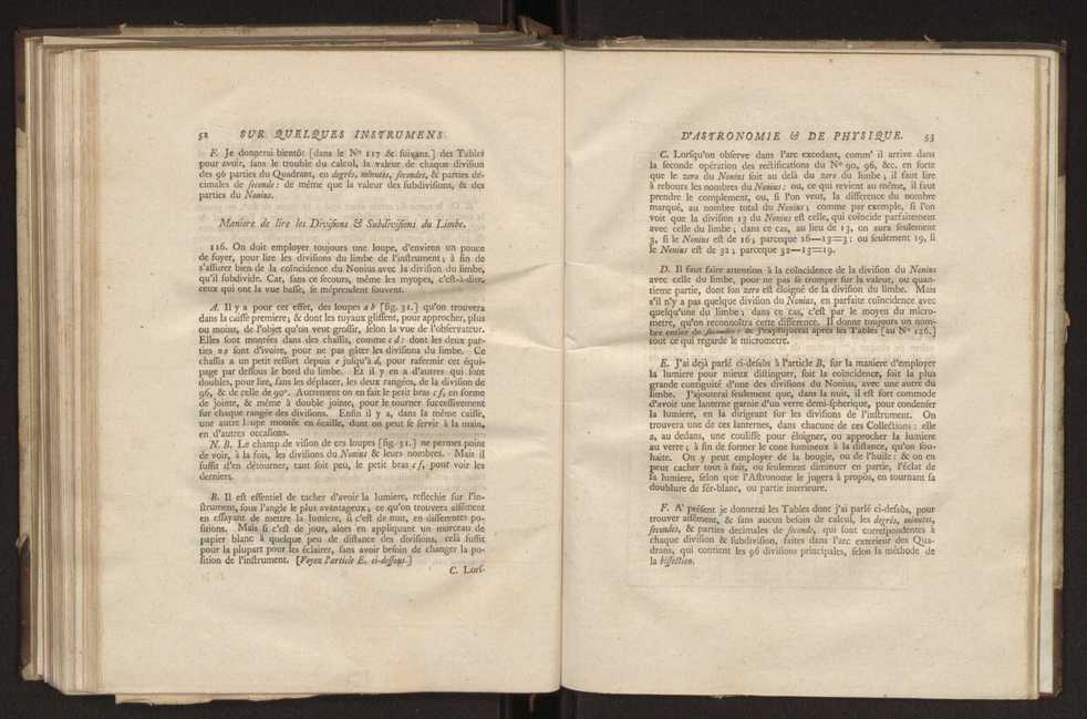 Description et usages des instrumens d'astronomie et de physique, faits  Londres, par ordre de la cour de Portugal en 1778, adresse dans une lettre  son excellence M. Louis Pinto de Souza Coutinho 19