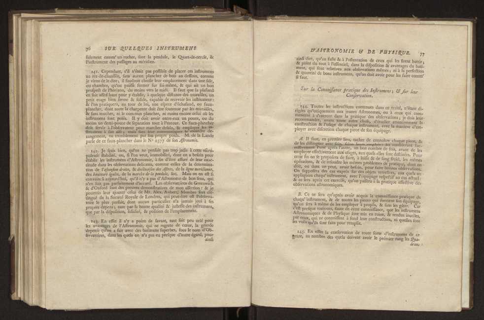 Description et usages des instrumens d'astronomie et de physique, faits  Londres, par ordre de la cour de Portugal en 1778, adresse dans une lettre  son excellence M. Louis Pinto de Souza Coutinho 31