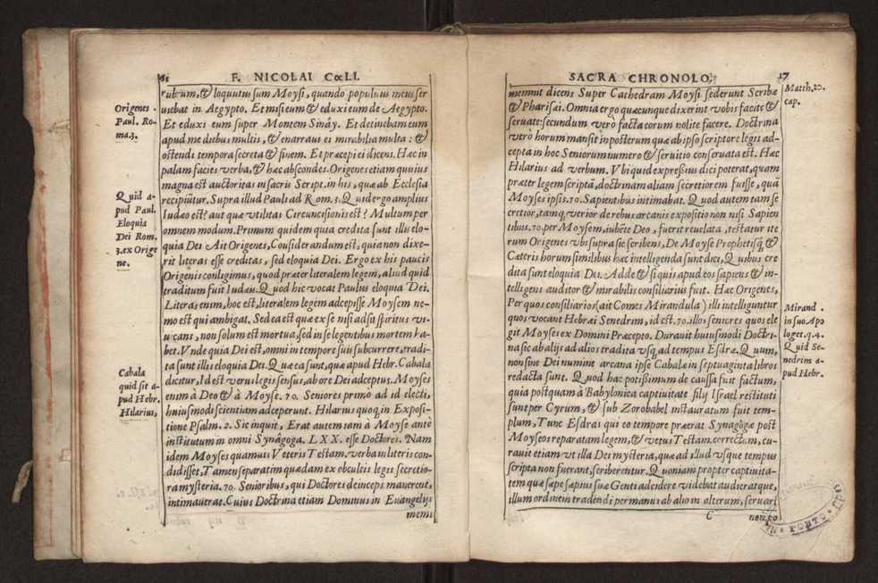 Nicolai Coelii Maralii Ordinis Sacro Sanctae Trinitatis de redemptione captiuorum cronologia seu ratio temporum maxim in theologarum atque bonarum literarum studiosorum gratiam.. 16