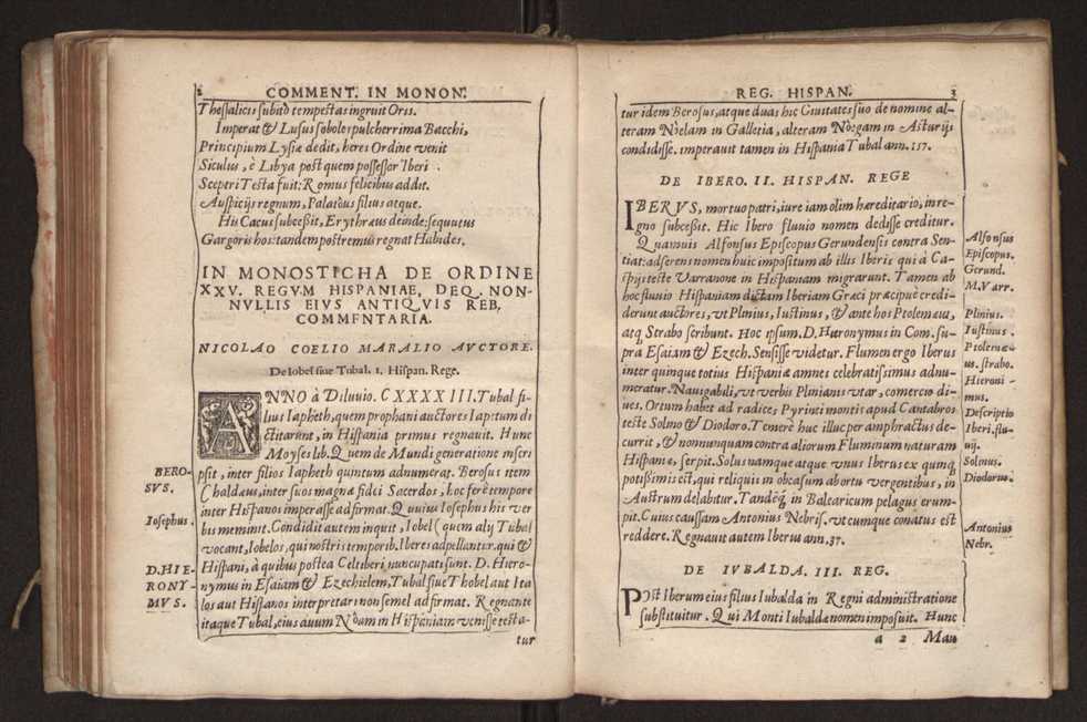 Monostichon de primis hispanorum regib. lib. primus. Nicolao Coelio Maralio auctore ; tum eiusdem auctoris Oratio de hominis suprema dignitate atque ad Christum seruatorem nostrum precatio matutina 8