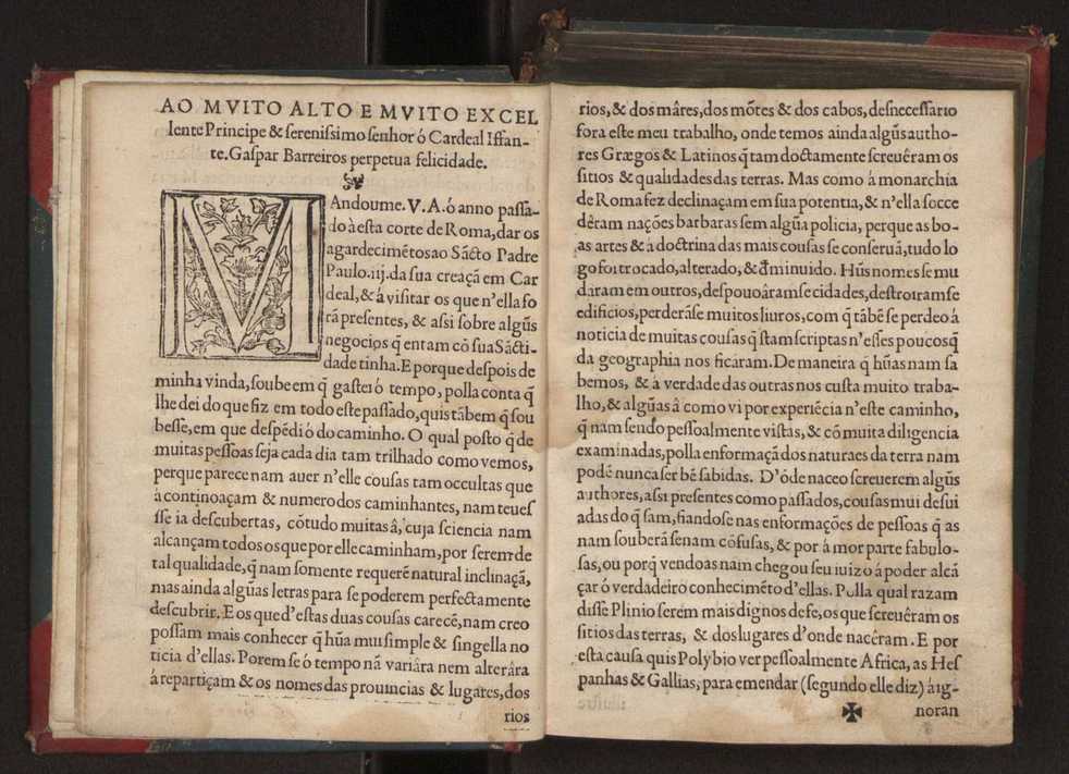 Chorographia de alguns lugares que stam em hum caminho que fez Gaspar Barreiros  anno de MDXXXXVJ comeado na cidade de Badajoz em Castella te  de Milam em Italia ; co algu[m]as outras obras cujo catalogo vai scripto com os nomes dos dictos lugares na folha seguinte 6