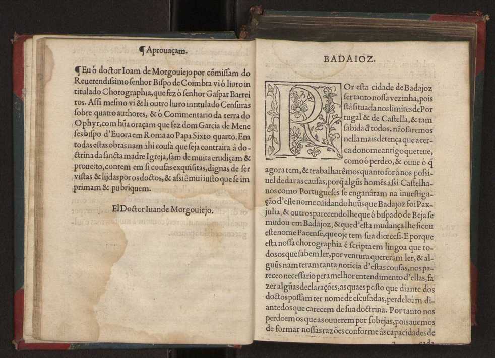 Chorographia de alguns lugares que stam em hum caminho que fez Gaspar Barreiros  anno de MDXXXXVJ comeado na cidade de Badajoz em Castella te  de Milam em Italia ; co algu[m]as outras obras cujo catalogo vai scripto com os nomes dos dictos lugares na folha seguinte 14