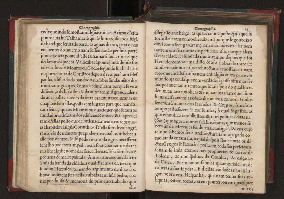 Chorographia de alguns lugares que stam em hum caminho que fez Gaspar Barreiros  anno de MDXXXXVJ comeado na cidade de Badajoz em Castella te  de Milam em Italia ; co algu[m]as outras obras cujo catalogo vai scripto com os nomes dos dictos lugares na folha seguinte 35