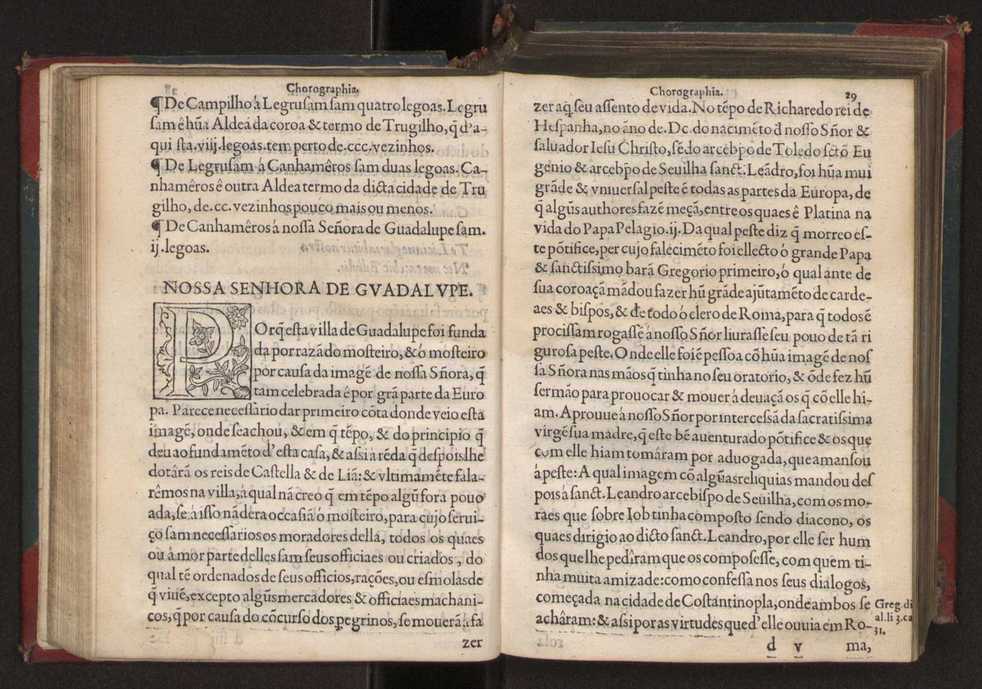 Chorographia de alguns lugares que stam em hum caminho que fez Gaspar Barreiros  anno de MDXXXXVJ comeado na cidade de Badajoz em Castella te  de Milam em Italia ; co algu[m]as outras obras cujo catalogo vai scripto com os nomes dos dictos lugares na folha seguinte 42