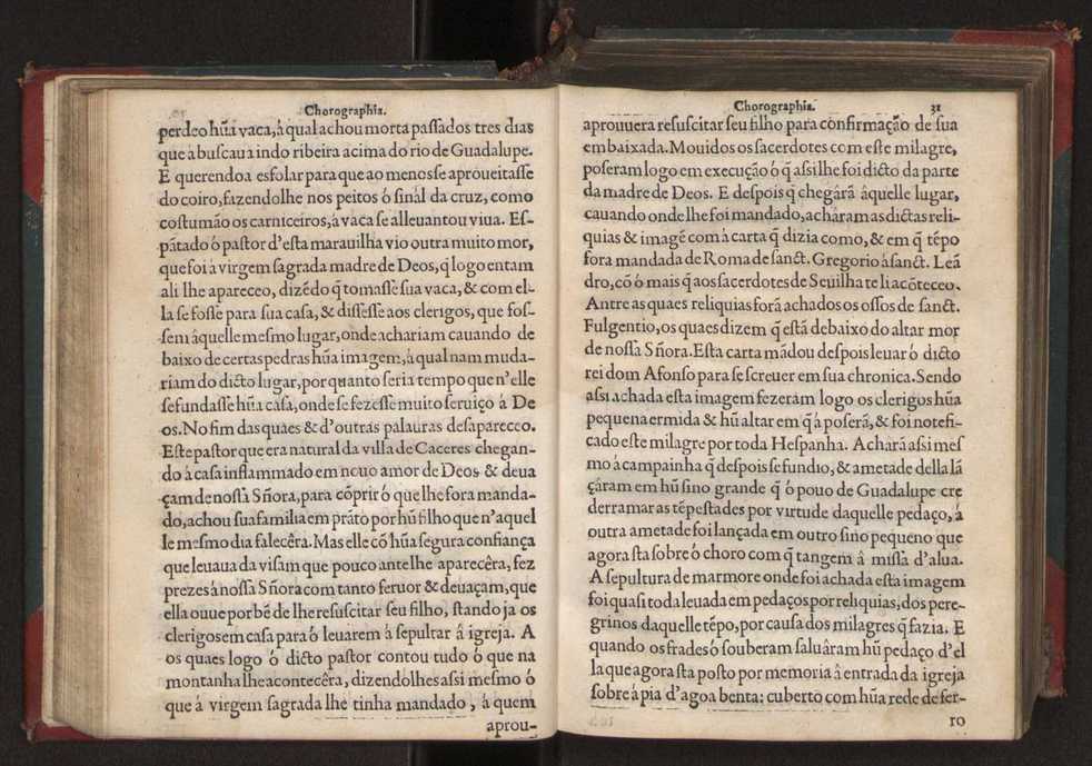 Chorographia de alguns lugares que stam em hum caminho que fez Gaspar Barreiros  anno de MDXXXXVJ comeado na cidade de Badajoz em Castella te  de Milam em Italia ; co algu[m]as outras obras cujo catalogo vai scripto com os nomes dos dictos lugares na folha seguinte 44