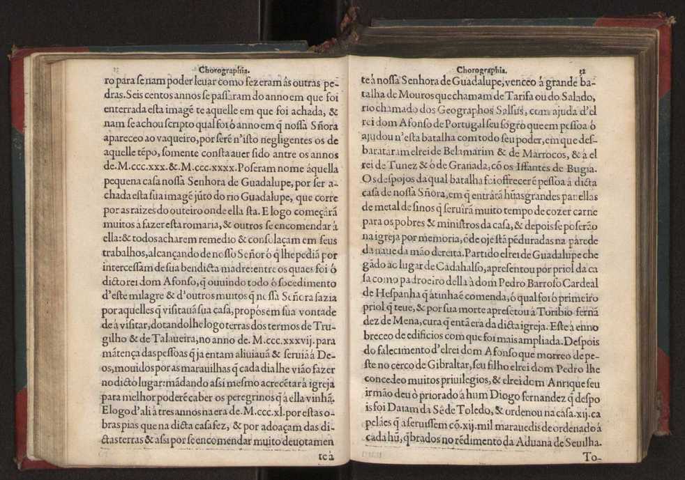 Chorographia de alguns lugares que stam em hum caminho que fez Gaspar Barreiros  anno de MDXXXXVJ comeado na cidade de Badajoz em Castella te  de Milam em Italia ; co algu[m]as outras obras cujo catalogo vai scripto com os nomes dos dictos lugares na folha seguinte 45