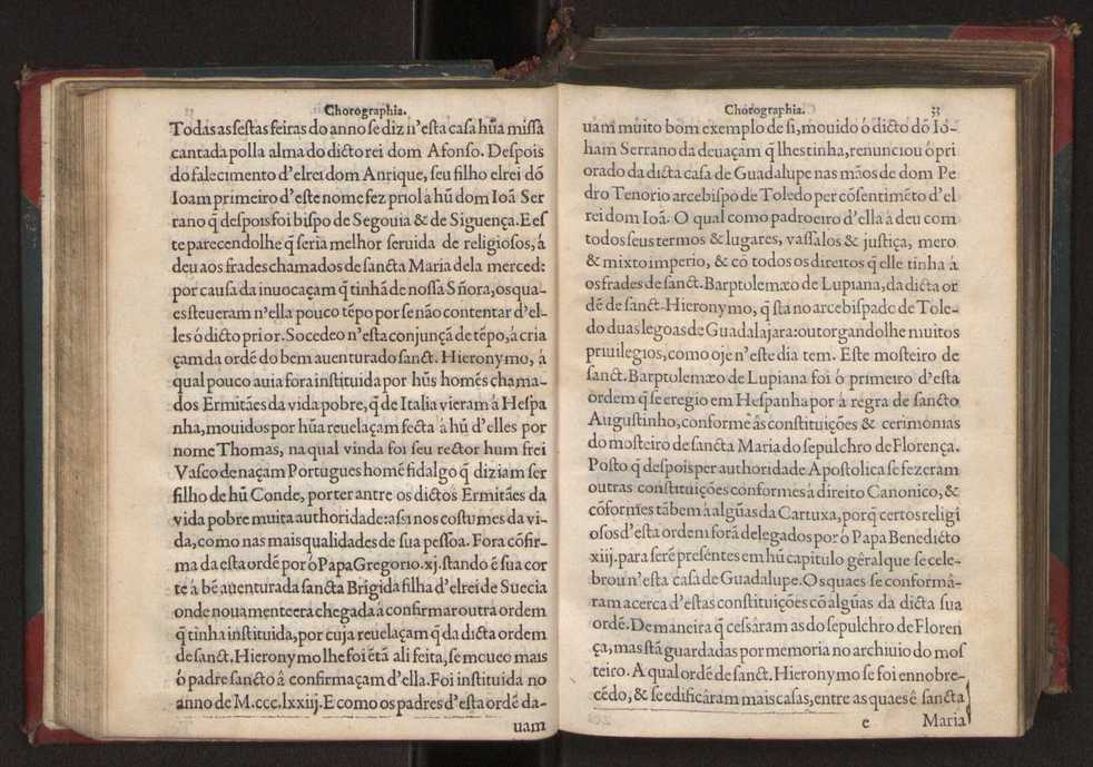 Chorographia de alguns lugares que stam em hum caminho que fez Gaspar Barreiros  anno de MDXXXXVJ comeado na cidade de Badajoz em Castella te  de Milam em Italia ; co algu[m]as outras obras cujo catalogo vai scripto com os nomes dos dictos lugares na folha seguinte 46