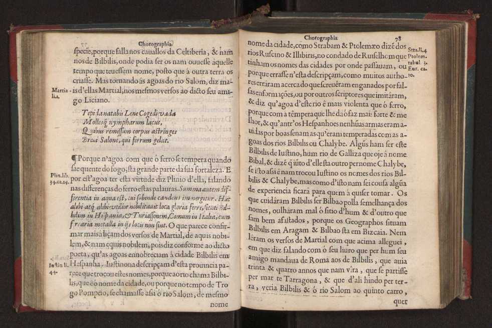 Chorographia de alguns lugares que stam em hum caminho que fez Gaspar Barreiros  anno de MDXXXXVJ comeado na cidade de Badajoz em Castella te  de Milam em Italia ; co algu[m]as outras obras cujo catalogo vai scripto com os nomes dos dictos lugares na folha seguinte 89