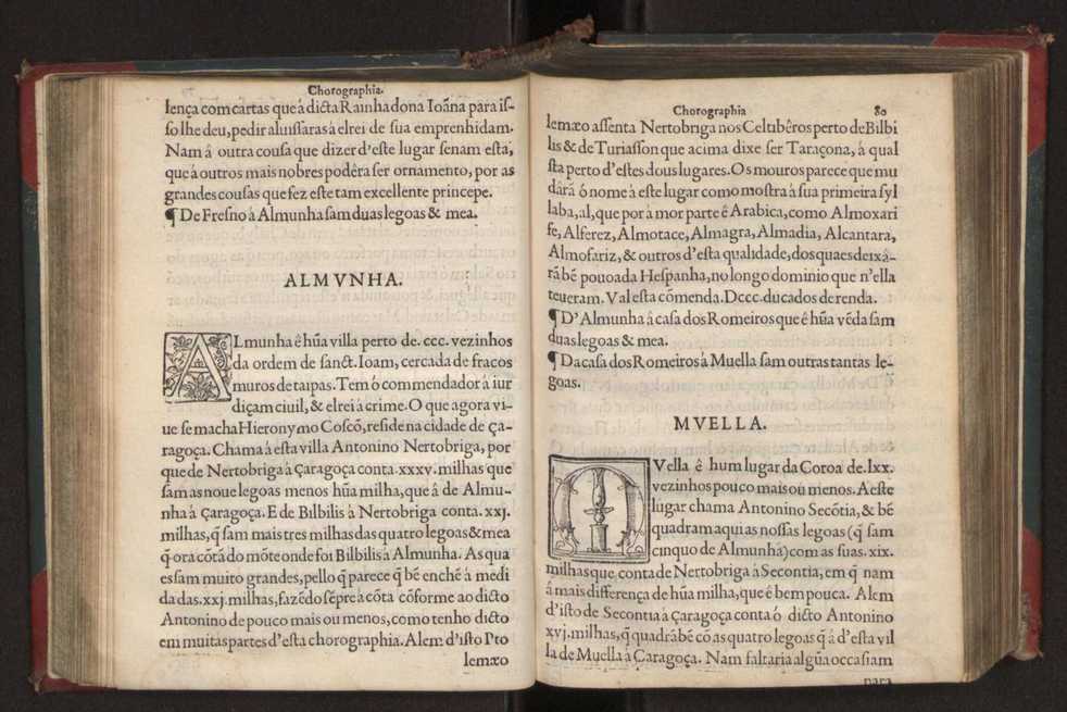 Chorographia de alguns lugares que stam em hum caminho que fez Gaspar Barreiros  anno de MDXXXXVJ comeado na cidade de Badajoz em Castella te  de Milam em Italia ; co algu[m]as outras obras cujo catalogo vai scripto com os nomes dos dictos lugares na folha seguinte 91