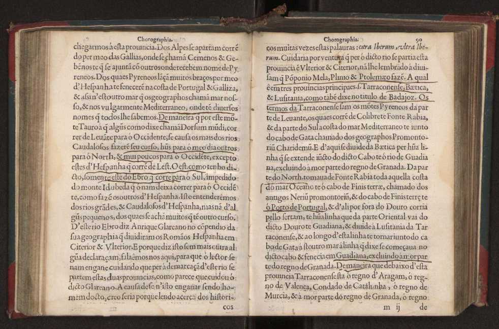 Chorographia de alguns lugares que stam em hum caminho que fez Gaspar Barreiros  anno de MDXXXXVJ comeado na cidade de Badajoz em Castella te  de Milam em Italia ; co algu[m]as outras obras cujo catalogo vai scripto com os nomes dos dictos lugares na folha seguinte 101