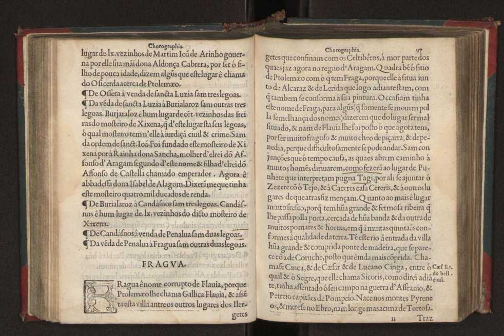 Chorographia de alguns lugares que stam em hum caminho que fez Gaspar Barreiros  anno de MDXXXXVJ comeado na cidade de Badajoz em Castella te  de Milam em Italia ; co algu[m]as outras obras cujo catalogo vai scripto com os nomes dos dictos lugares na folha seguinte 108