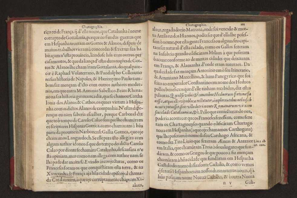 Chorographia de alguns lugares que stam em hum caminho que fez Gaspar Barreiros  anno de MDXXXXVJ comeado na cidade de Badajoz em Castella te  de Milam em Italia ; co algu[m]as outras obras cujo catalogo vai scripto com os nomes dos dictos lugares na folha seguinte 112