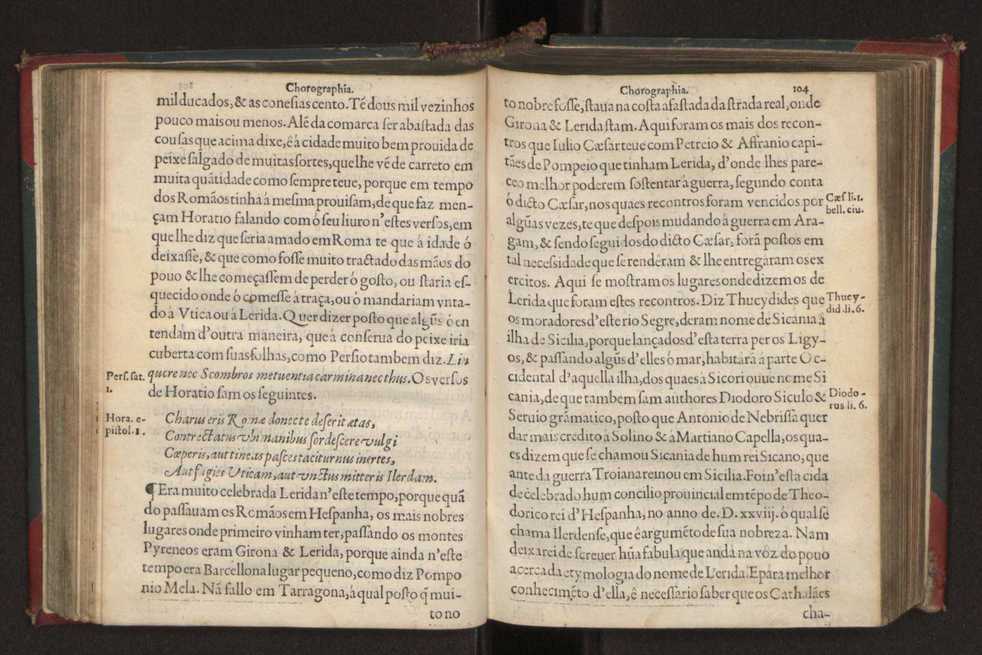 Chorographia de alguns lugares que stam em hum caminho que fez Gaspar Barreiros  anno de MDXXXXVJ comeado na cidade de Badajoz em Castella te  de Milam em Italia ; co algu[m]as outras obras cujo catalogo vai scripto com os nomes dos dictos lugares na folha seguinte 115