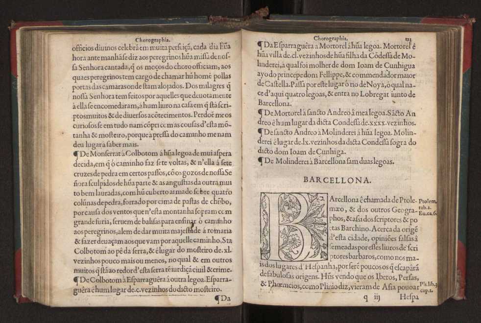 Chorographia de alguns lugares que stam em hum caminho que fez Gaspar Barreiros  anno de MDXXXXVJ comeado na cidade de Badajoz em Castella te  de Milam em Italia ; co algu[m]as outras obras cujo catalogo vai scripto com os nomes dos dictos lugares na folha seguinte 134
