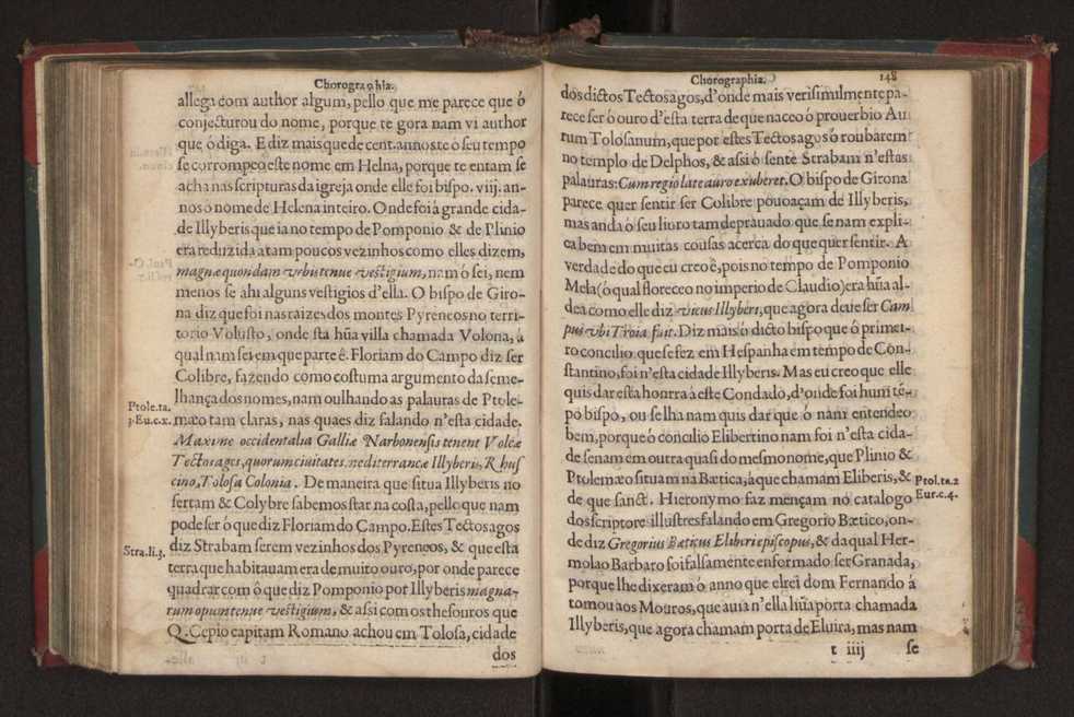 Chorographia de alguns lugares que stam em hum caminho que fez Gaspar Barreiros  anno de MDXXXXVJ comeado na cidade de Badajoz em Castella te  de Milam em Italia ; co algu[m]as outras obras cujo catalogo vai scripto com os nomes dos dictos lugares na folha seguinte 159