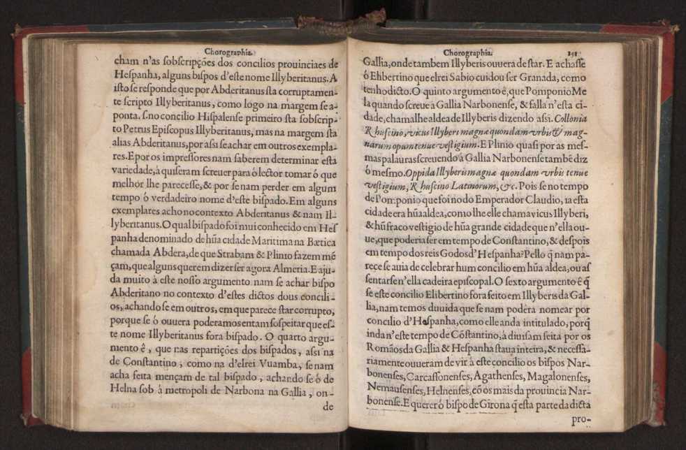 Chorographia de alguns lugares que stam em hum caminho que fez Gaspar Barreiros  anno de MDXXXXVJ comeado na cidade de Badajoz em Castella te  de Milam em Italia ; co algu[m]as outras obras cujo catalogo vai scripto com os nomes dos dictos lugares na folha seguinte 162