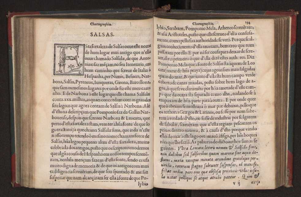 Chorographia de alguns lugares que stam em hum caminho que fez Gaspar Barreiros  anno de MDXXXXVJ comeado na cidade de Badajoz em Castella te  de Milam em Italia ; co algu[m]as outras obras cujo catalogo vai scripto com os nomes dos dictos lugares na folha seguinte 165