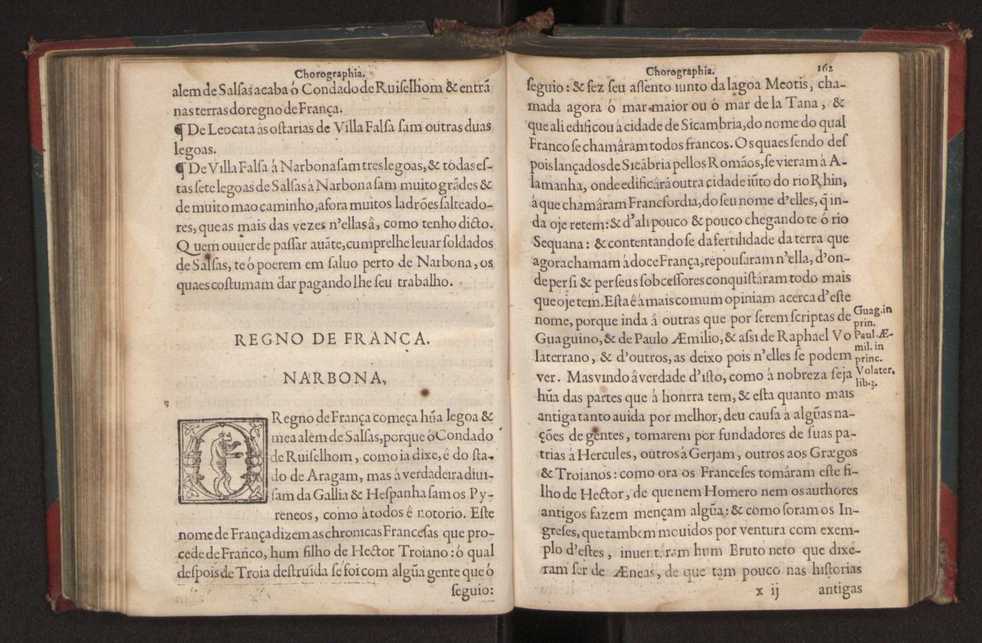 Chorographia de alguns lugares que stam em hum caminho que fez Gaspar Barreiros  anno de MDXXXXVJ comeado na cidade de Badajoz em Castella te  de Milam em Italia ; co algu[m]as outras obras cujo catalogo vai scripto com os nomes dos dictos lugares na folha seguinte 173