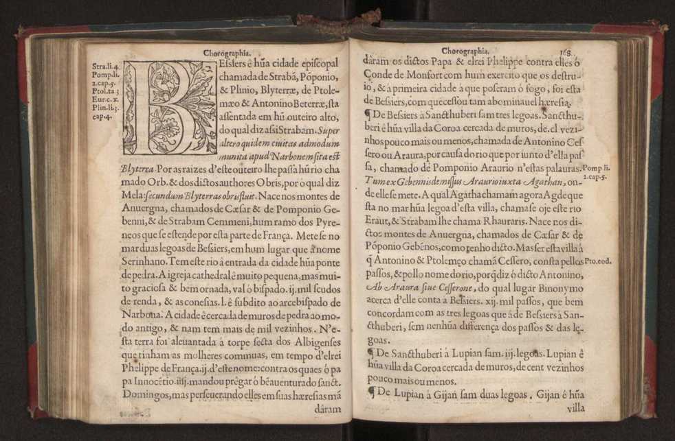 Chorographia de alguns lugares que stam em hum caminho que fez Gaspar Barreiros  anno de MDXXXXVJ comeado na cidade de Badajoz em Castella te  de Milam em Italia ; co algu[m]as outras obras cujo catalogo vai scripto com os nomes dos dictos lugares na folha seguinte 179