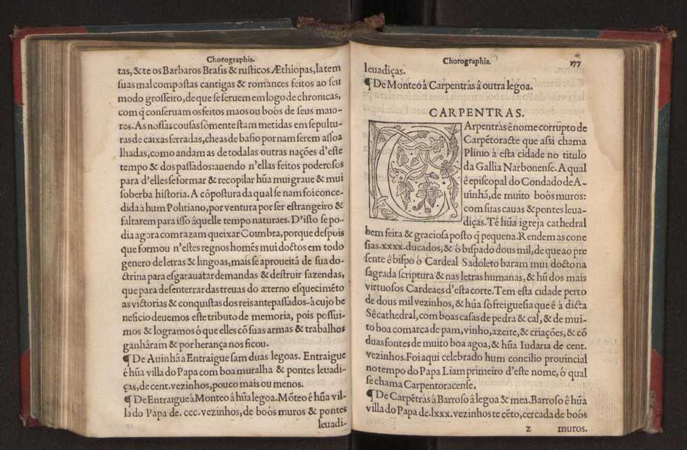 Chorographia de alguns lugares que stam em hum caminho que fez Gaspar Barreiros  anno de MDXXXXVJ comeado na cidade de Badajoz em Castella te  de Milam em Italia ; co algu[m]as outras obras cujo catalogo vai scripto com os nomes dos dictos lugares na folha seguinte 188