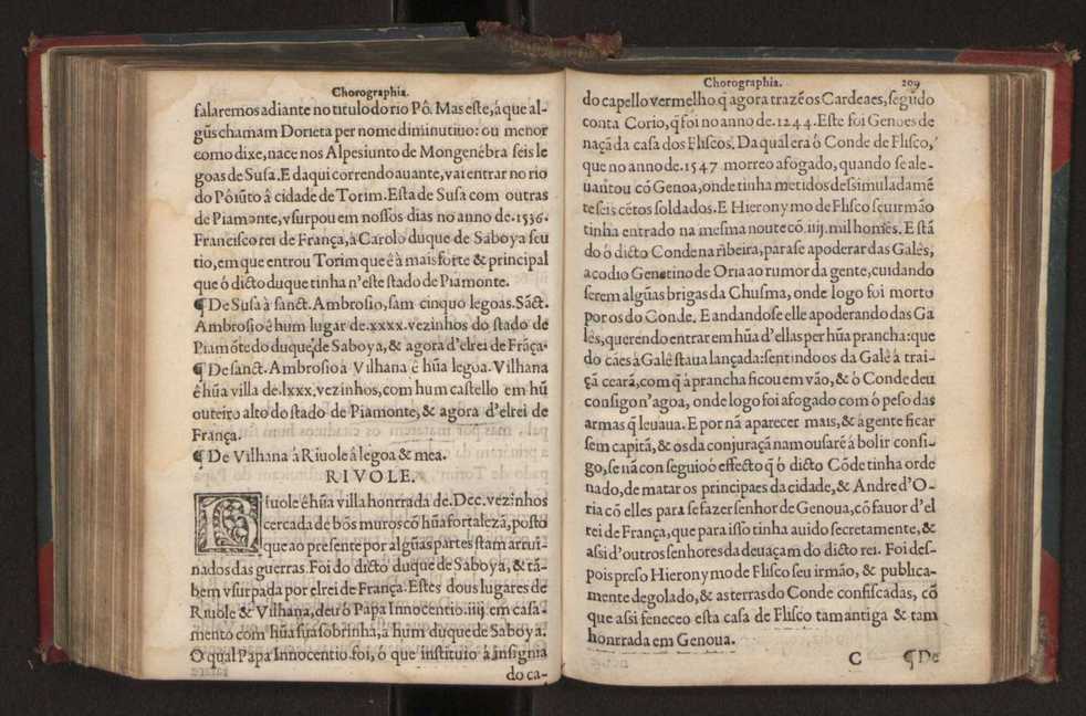 Chorographia de alguns lugares que stam em hum caminho que fez Gaspar Barreiros  anno de MDXXXXVJ comeado na cidade de Badajoz em Castella te  de Milam em Italia ; co algu[m]as outras obras cujo catalogo vai scripto com os nomes dos dictos lugares na folha seguinte 220