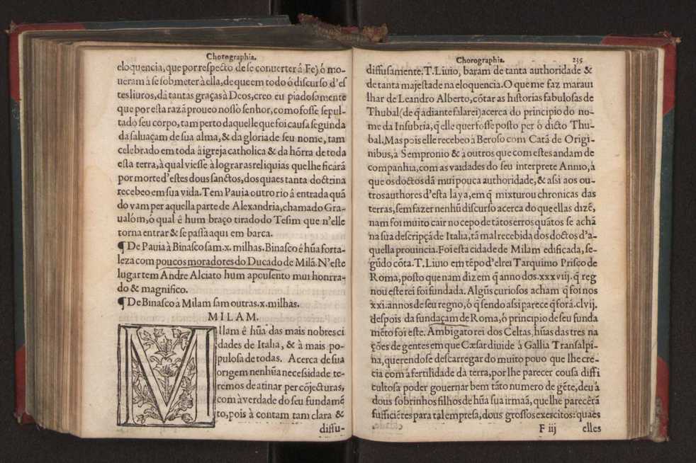 Chorographia de alguns lugares que stam em hum caminho que fez Gaspar Barreiros  anno de MDXXXXVJ comeado na cidade de Badajoz em Castella te  de Milam em Italia ; co algu[m]as outras obras cujo catalogo vai scripto com os nomes dos dictos lugares na folha seguinte 245