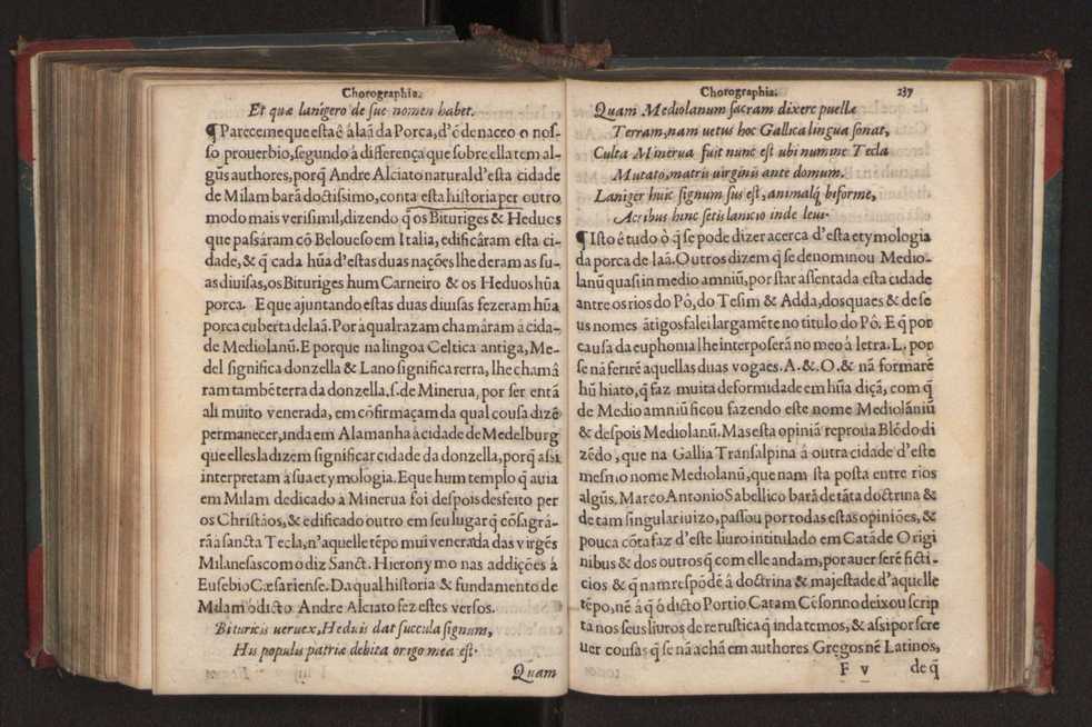 Chorographia de alguns lugares que stam em hum caminho que fez Gaspar Barreiros  anno de MDXXXXVJ comeado na cidade de Badajoz em Castella te  de Milam em Italia ; co algu[m]as outras obras cujo catalogo vai scripto com os nomes dos dictos lugares na folha seguinte 247