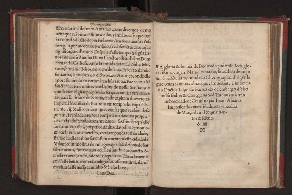 Chorographia de alguns lugares que stam em hum caminho que fez Gaspar Barreiros  anno de MDXXXXVJ comeado na cidade de Badajoz em Castella te  de Milam em Italia ; co algu[m]as outras obras cujo catalogo vai scripto com os nomes dos dictos lugares na folha seguinte 258