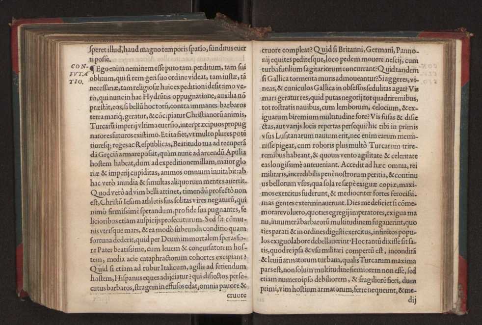 Garsias Menesius Eborensis praesul quum Lusitaniae regis inclyti legatus & regiae classis aduersus Turcas Hydrunte[m] in Apulia presidio tenentes praefectus ad vrbem accederet, in te[m]plo diui Pauli publice exceptus apud Xistu[m] iiij Ponti. Max. & apud sacrum Cardinalium senatum, huiuscemodi orationem habuit 13