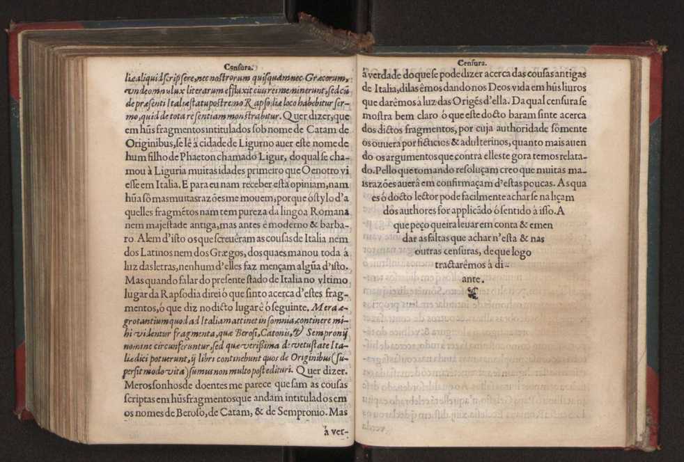 Censuras de Gaspar Barreiros sobre quatro livros intitulados em M. Portio Catam De Originibus, em Beroso Chaldaeo, em Manethon Aegyptio & em Q. Fabio Pictor Romano 20