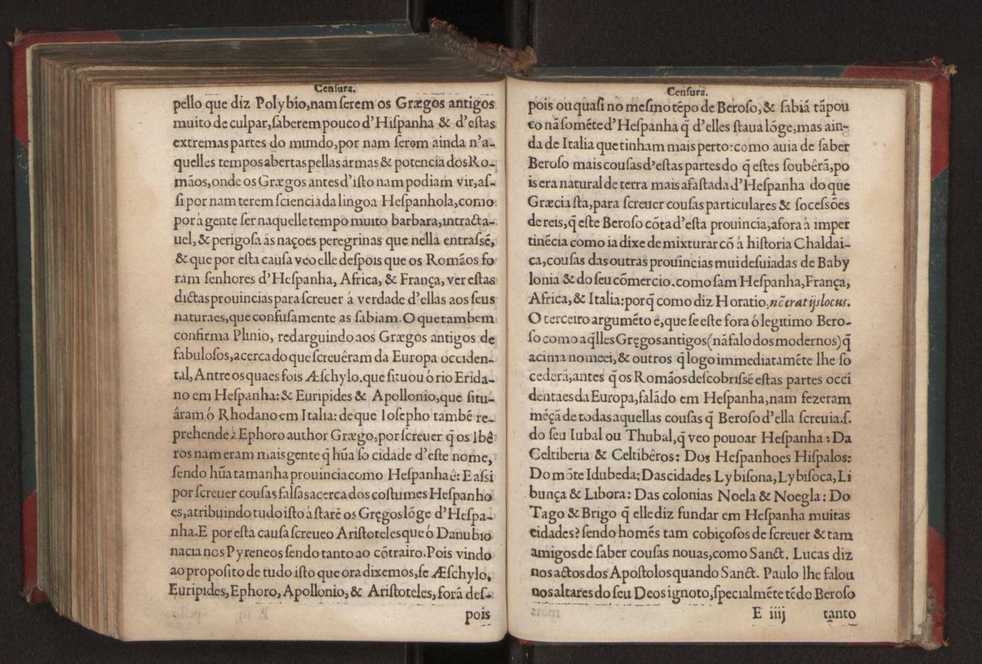 Censuras de Gaspar Barreiros sobre quatro livros intitulados em M. Portio Catam De Originibus, em Beroso Chaldaeo, em Manethon Aegyptio & em Q. Fabio Pictor Romano 24