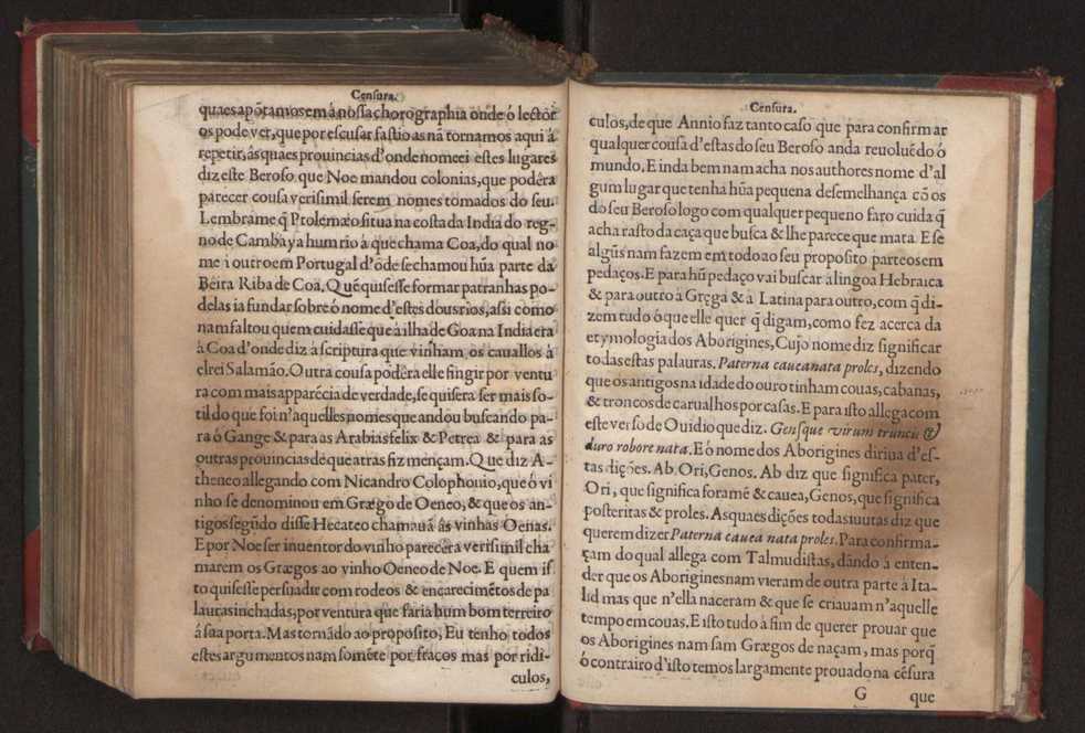 Censuras de Gaspar Barreiros sobre quatro livros intitulados em M. Portio Catam De Originibus, em Beroso Chaldaeo, em Manethon Aegyptio & em Q. Fabio Pictor Romano 37