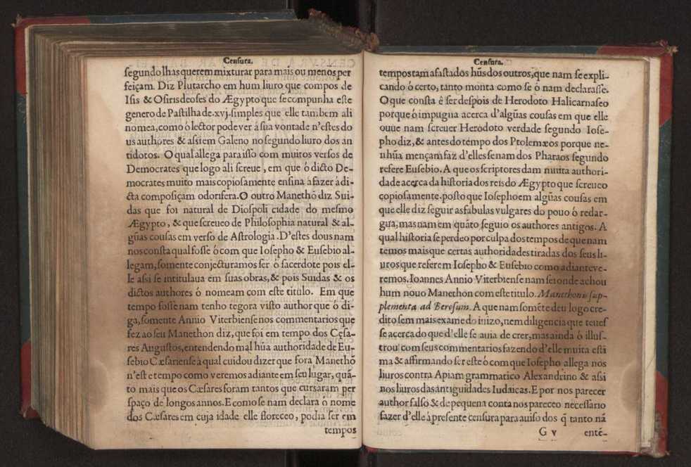 Censuras de Gaspar Barreiros sobre quatro livros intitulados em M. Portio Catam De Originibus, em Beroso Chaldaeo, em Manethon Aegyptio & em Q. Fabio Pictor Romano 41