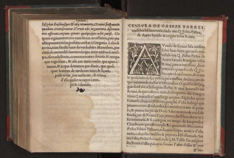Censuras de Gaspar Barreiros sobre quatro livros intitulados em M. Portio Catam De Originibus, em Beroso Chaldaeo, em Manethon Aegyptio & em Q. Fabio Pictor Romano 50