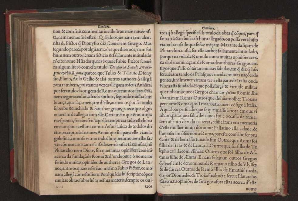 Censuras de Gaspar Barreiros sobre quatro livros intitulados em M. Portio Catam De Originibus, em Beroso Chaldaeo, em Manethon Aegyptio & em Q. Fabio Pictor Romano 52