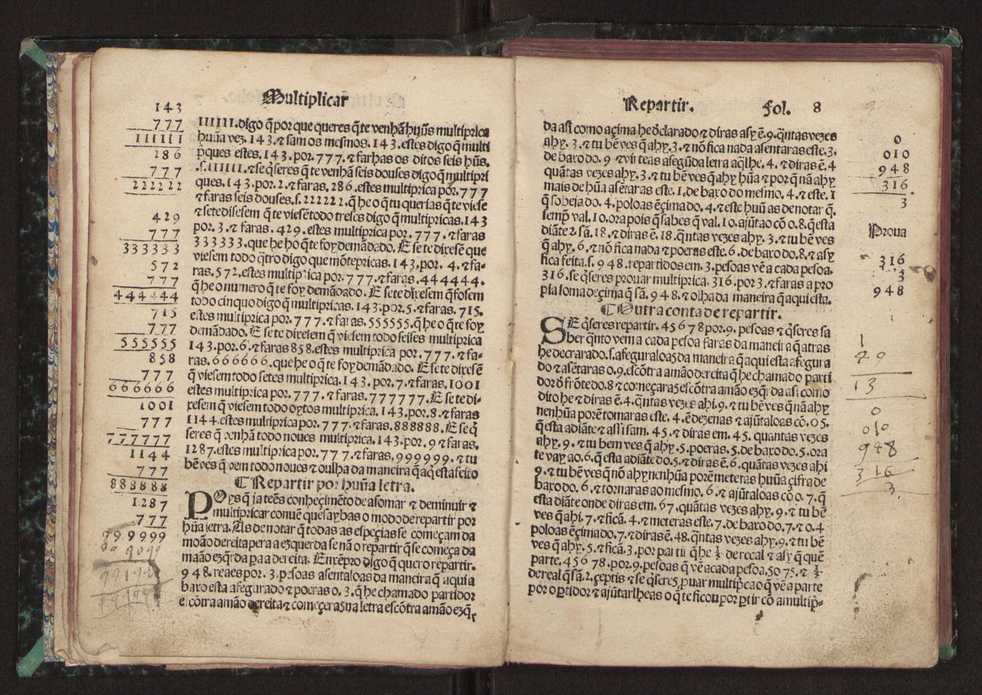 Tratado da pratica darismetyca ordenada per Gaspar Nycolas e empremida com previlegio del rey nosso senhor 14