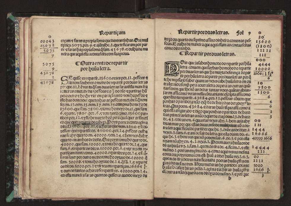 Tratado da pratica darismetyca ordenada per Gaspar Nycolas e empremida com previlegio del rey nosso senhor 15