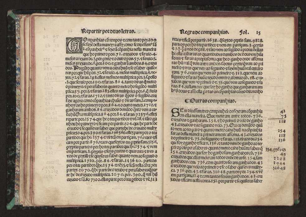 Tratado da pratica darismetyca ordenada per Gaspar Nycolas e empremida com previlegio del rey nosso senhor 21