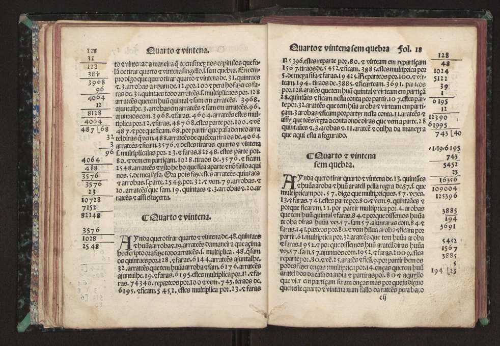 Tratado da pratica darismetyca ordenada per Gaspar Nycolas e empremida com previlegio del rey nosso senhor 23
