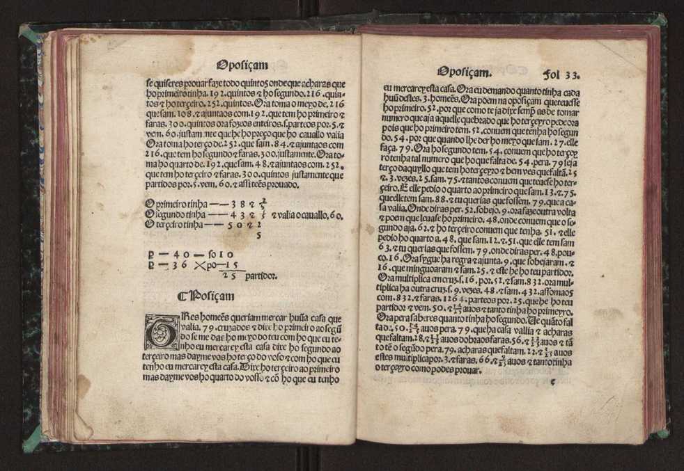 Tratado da pratica darismetyca ordenada per Gaspar Nycolas e empremida com previlegio del rey nosso senhor 38
