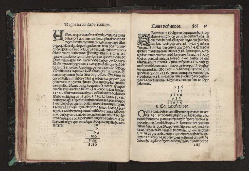 Tratado da pratica darismetyca ordenada per Gaspar Nycolas e empremida com previlegio del rey nosso senhor 41