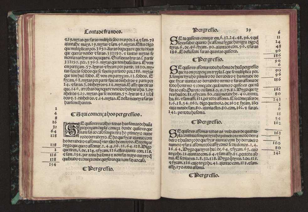 Tratado da pratica darismetyca ordenada per Gaspar Nycolas e empremida com previlegio del rey nosso senhor 42